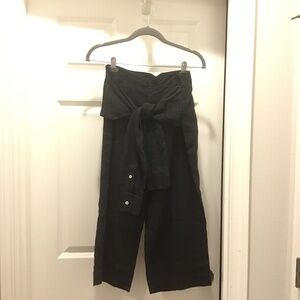 Anthropologie Black Linen Pants